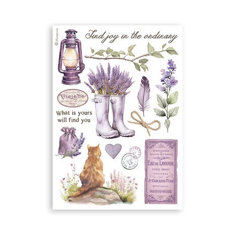 Stamperia Lavender A5 Washi Pad (8pcs) (SBW07)