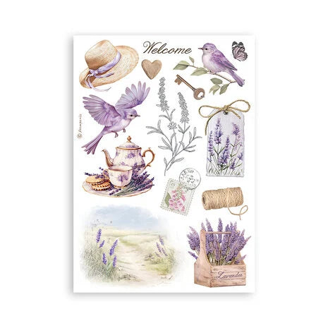 Stamperia Lavender A5 Washi Pad (8pcs) (SBW07)