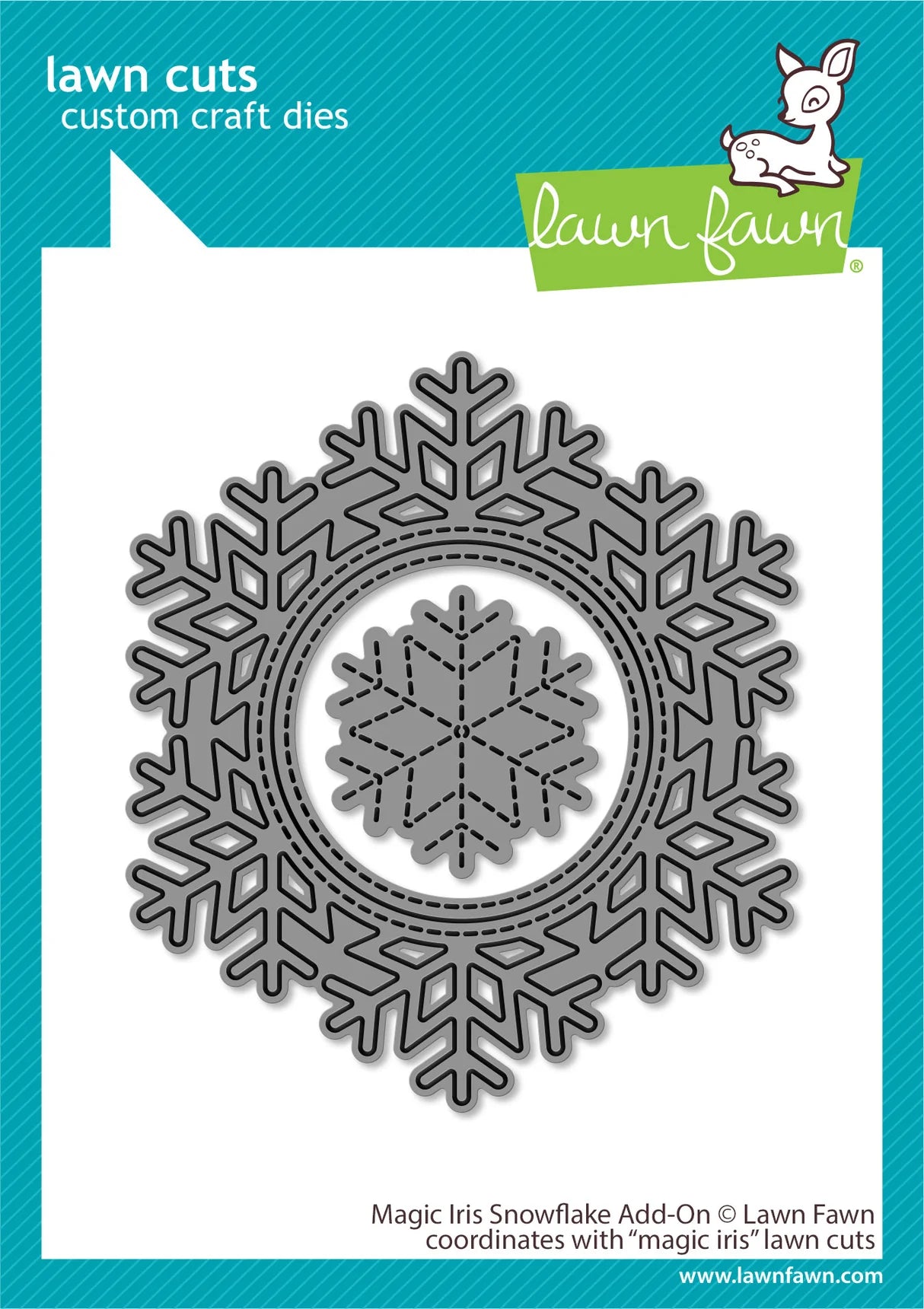 Lawn Fawn LF2697 – Magic Iris Snowflake Add-On Dies