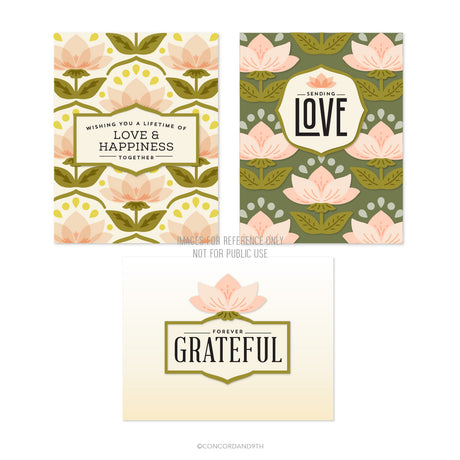 Concord & 9th Layered Lotus Stamp Set  (4 x 4) & Die Bundle