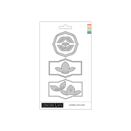 Concord & 9th Layered Lotus Stamp Set  (4 x 4) & Die Bundle