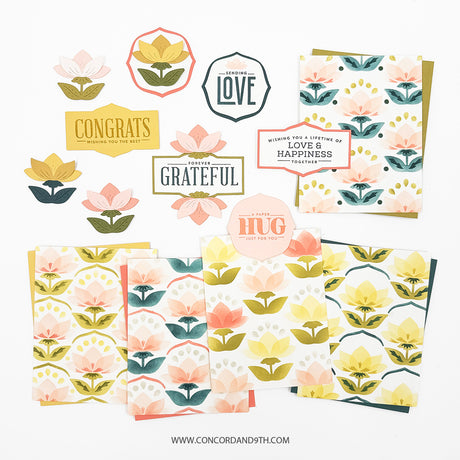 Concord & 9th Layered Lotus Stamp Set  (4 x 4) & Die Bundle