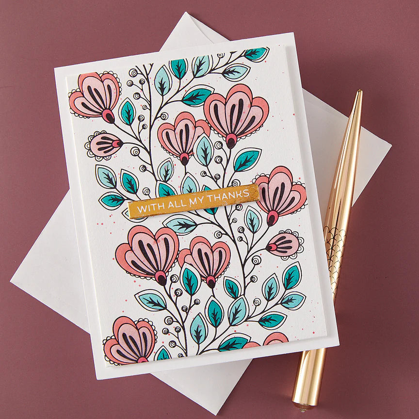 Spellbinders Exclusive Friendship Grows Press Plate & Die Set & Stencil - BetterPress Society November 2025