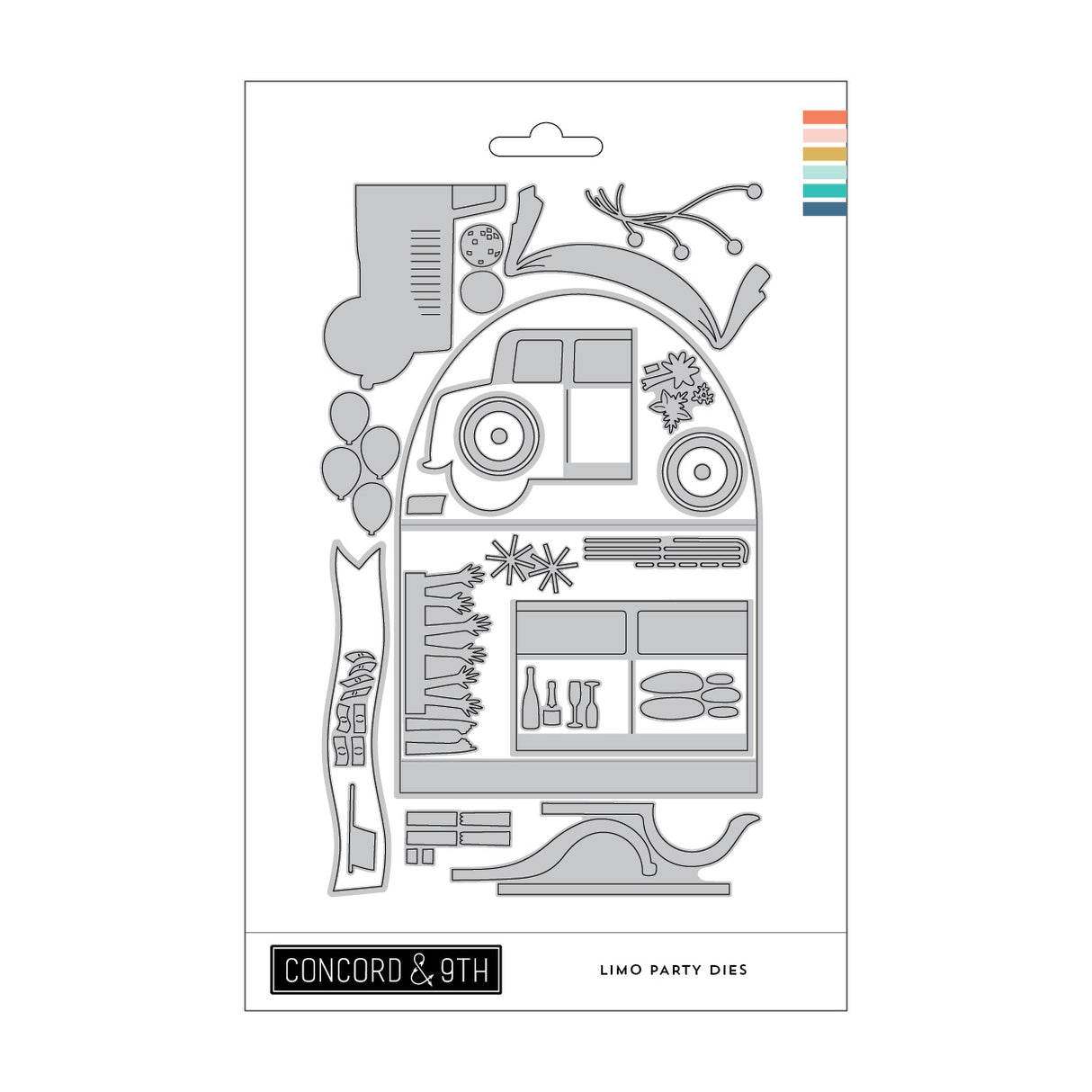 Concord & 9th Limo Party Stamp Stamp & die (4 x 8)
