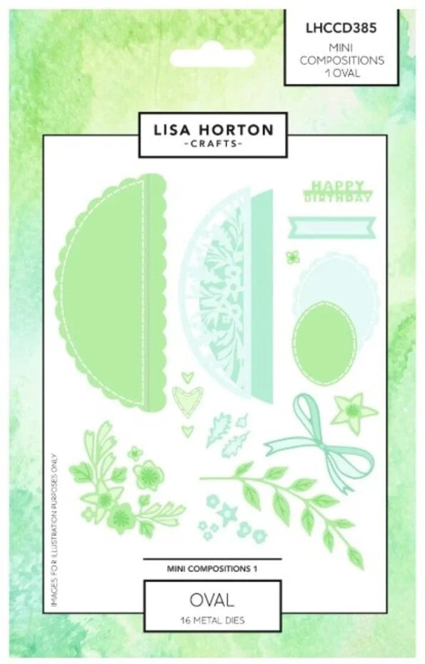 Lisa Horton Crafts Mini Compositions Die Set 1 - Oval (LHCCD385)