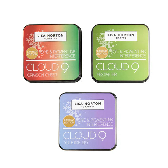 Lisa Horton Crafts Set of 3 Ltd Edition Interference Ink Pads - Christmas Cheer, Festive Fir and Yuletide Sky postage as per actual