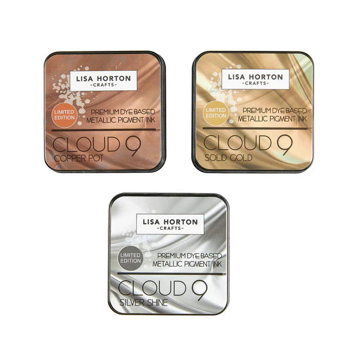 Lisa Horton CraftsLisa Horton Crafts Set of 3 Ltd Edition Metallic Ink Pads - Silver, Gold and Copper postage as per actual