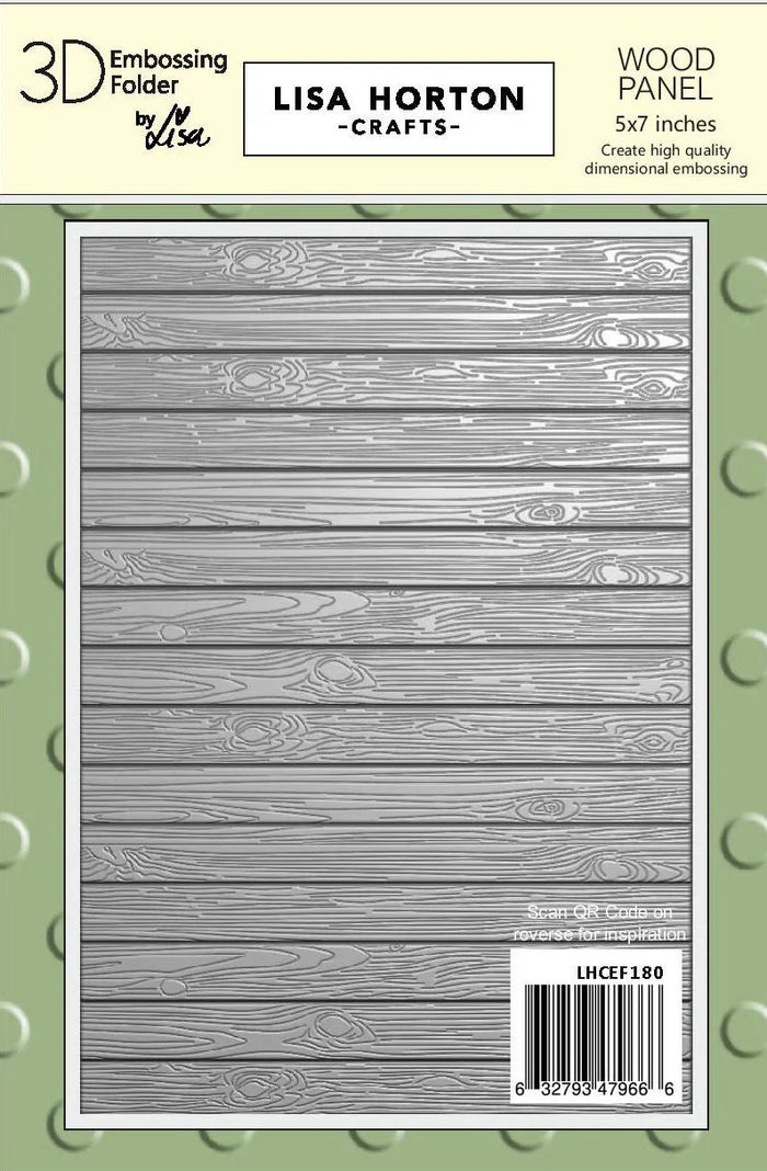 Lisa Horton Crafts Wood Panel 5x7 3D Embossing Folder