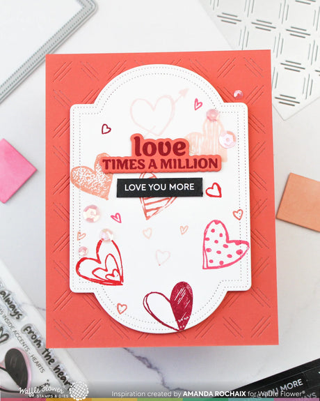 Waffle Flower Craft Love You More Sentiments Combo