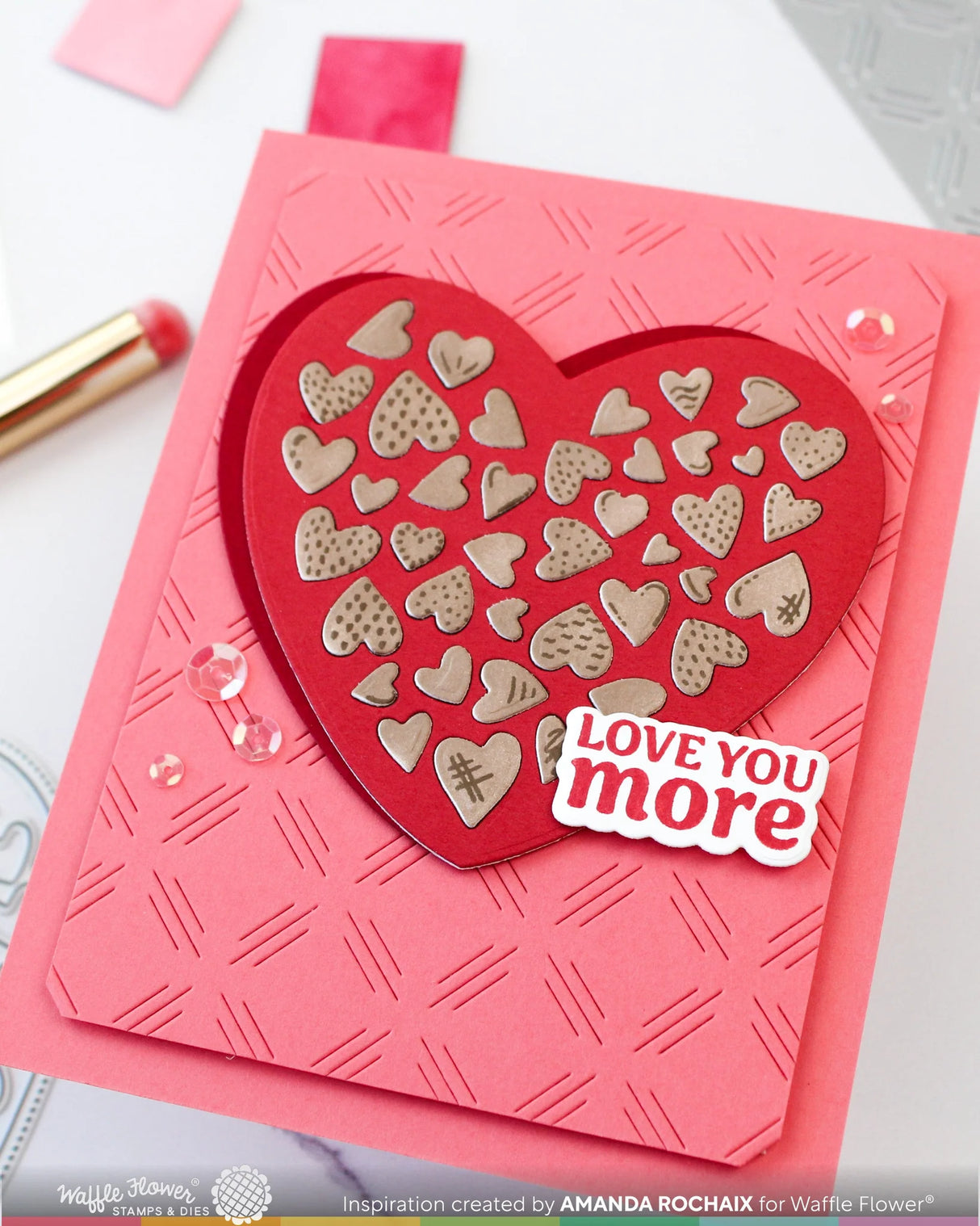 Waffle Flower Craft Love You More Sentiments Combo