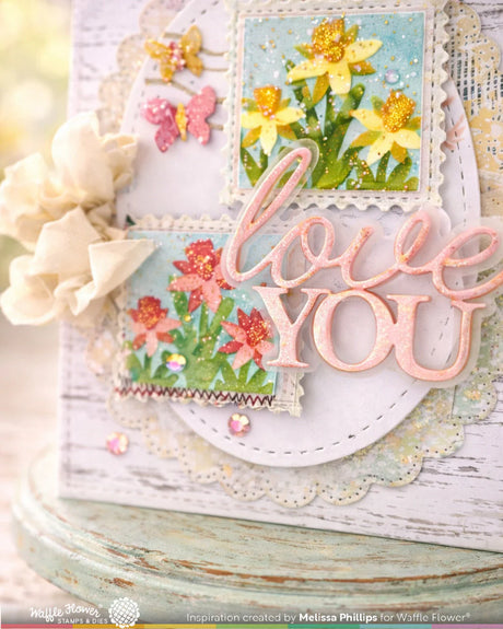 Waffle Flower Crafts Love You Word Die