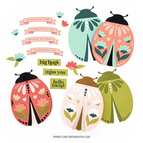 Concord & 9th Lovely Ladybug Stamp Set & Die Bundle