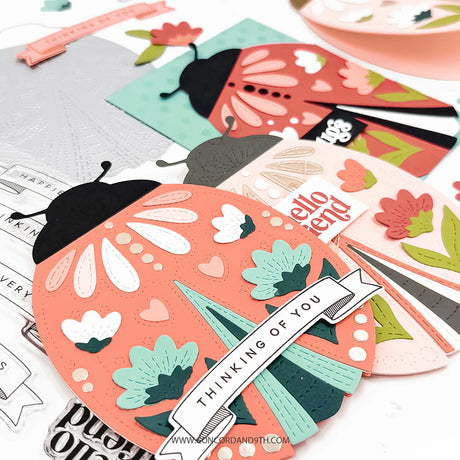 Concord & 9th Lovely Ladybug Stamp Set & Die Bundle