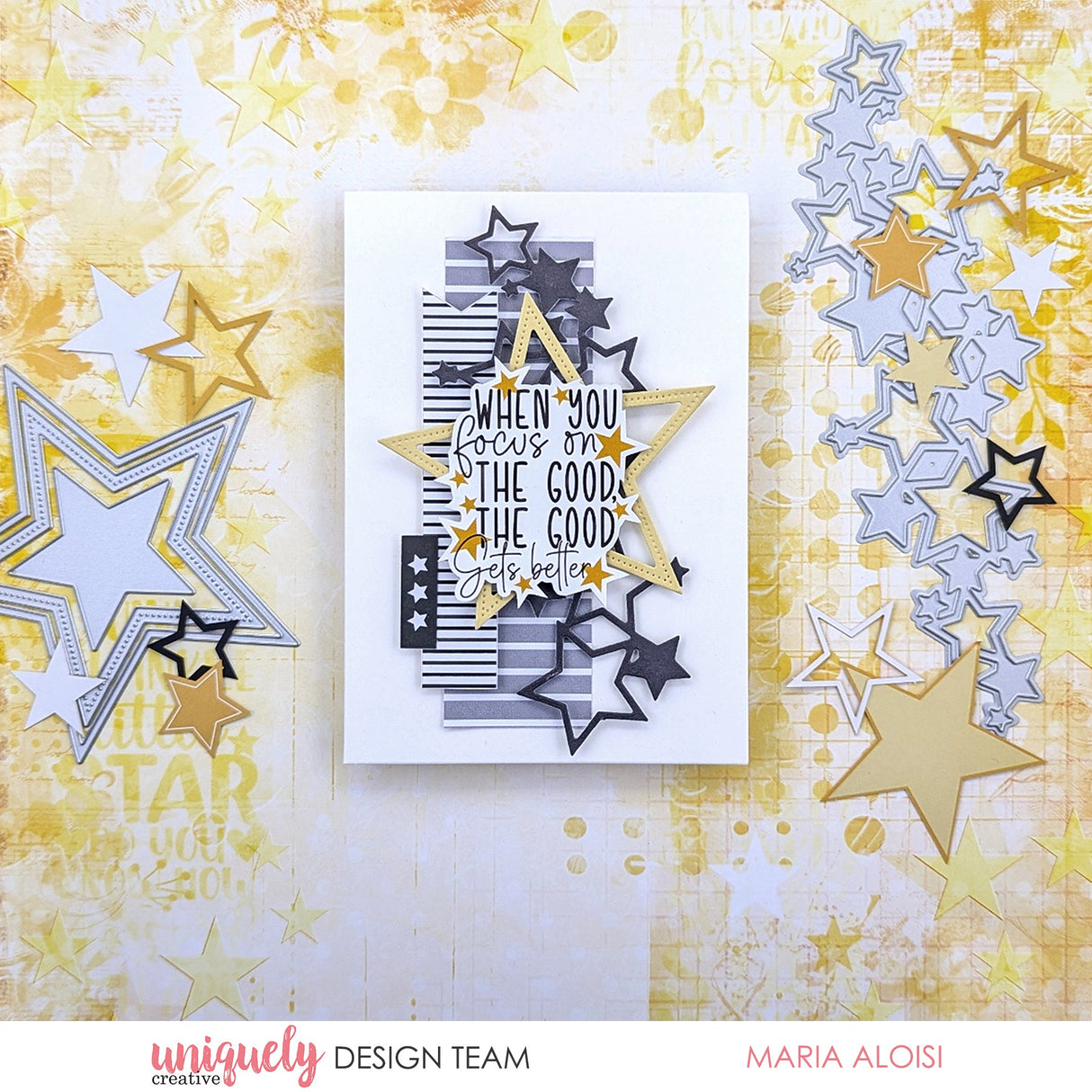 Uniquely Creative Slimline Starry Stack Die