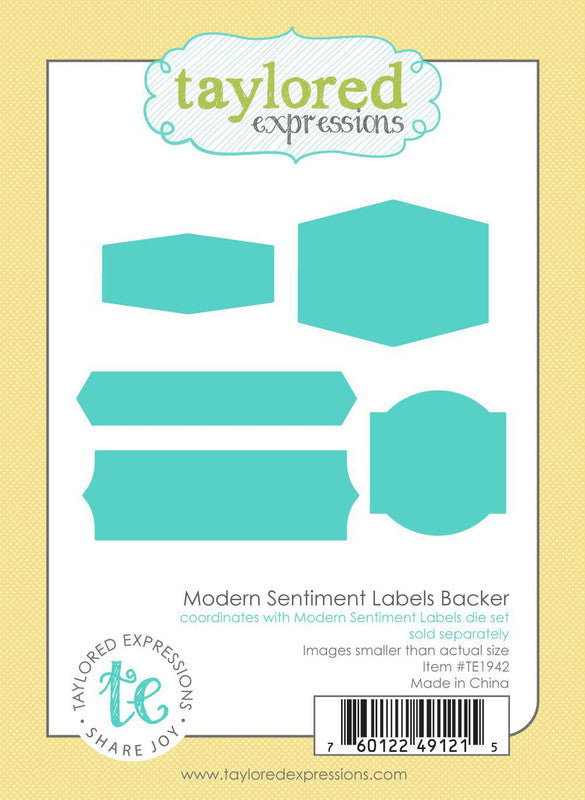 Taylored Expressions Modern Sentiment Labels Backer