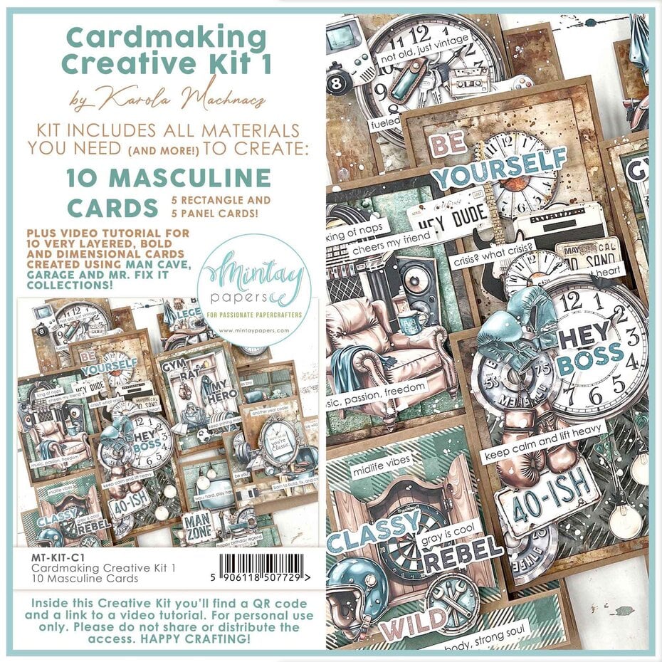 Mintay Creative Kit 1 Cardmaking 10 Masculine Cards (MT-KIT-C1)