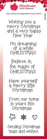 Woodware Magical Christmas Greetings Clear Stamps (FRS425)