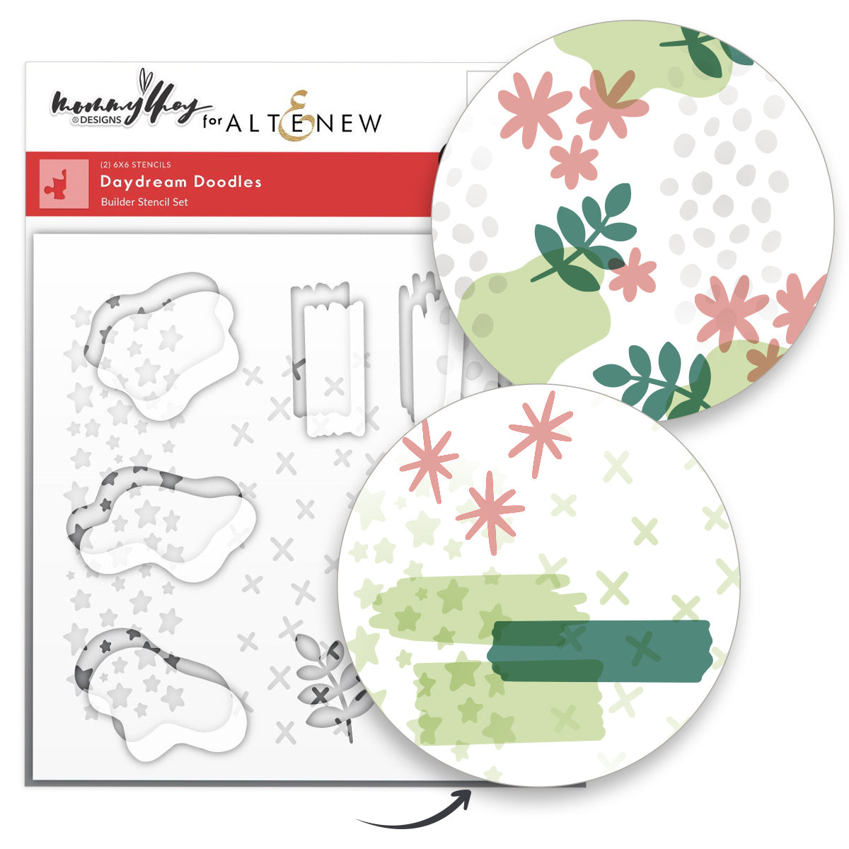Altenew Daydream Doodles Stencil Set (2 in 1)