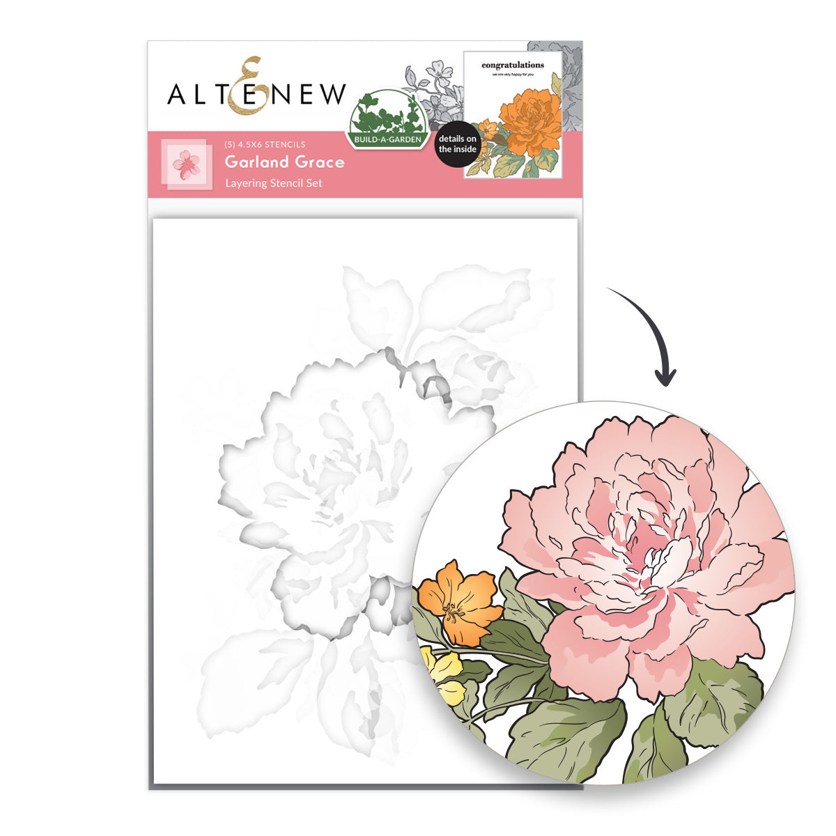 Altenew Build-A-Garden: Garland Grace & Add-on Die Bundle
