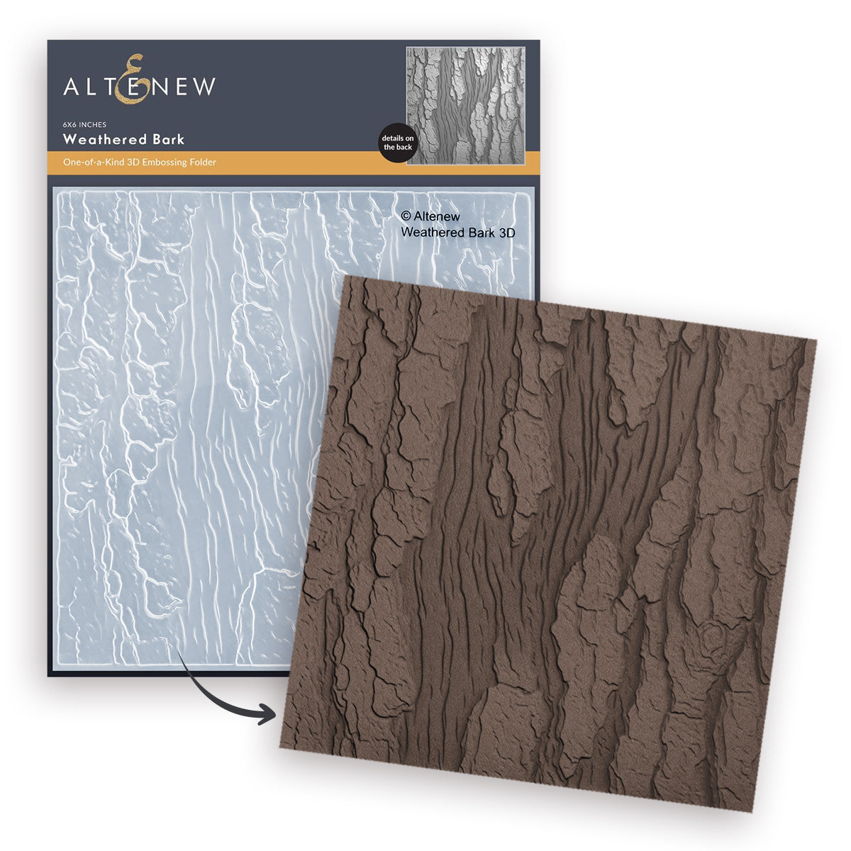 Altenew Weathered Bark 3D Embossing Folder