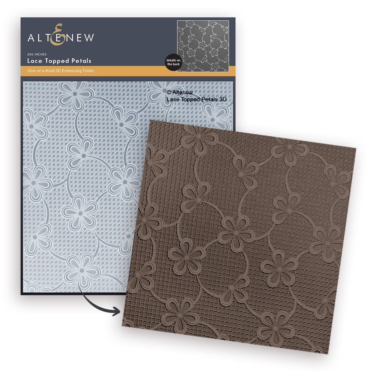 Altenew Lace Topped Petals 3D Embossing Folder