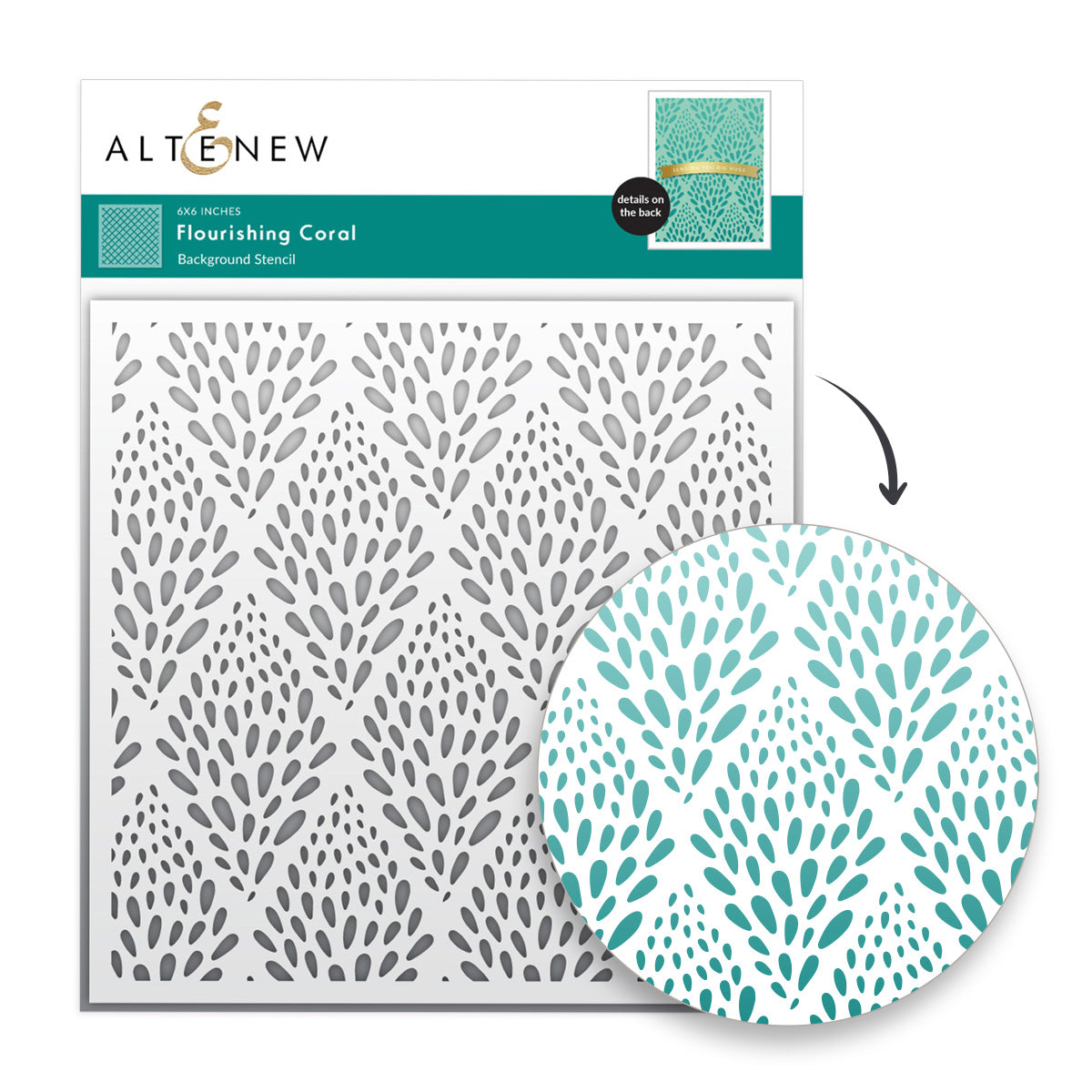 Altenew Flourishing Coral Stencil