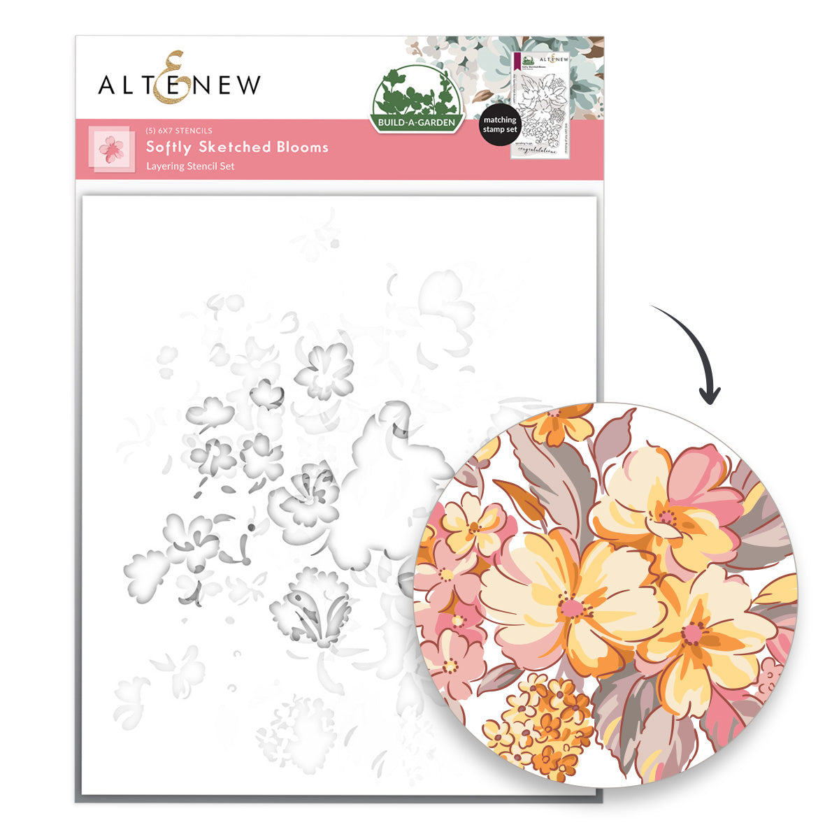 Altenew Build-A-Garden: Softly Sketched Blooms - ALT11507BN