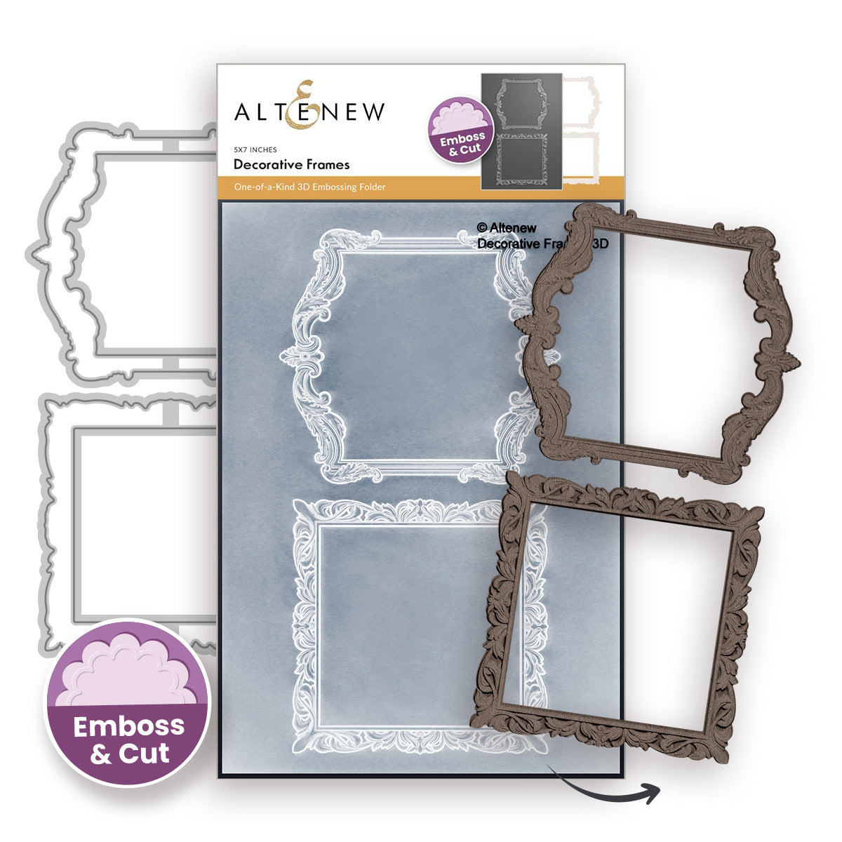 Altenew Decorative Frames 3D Embossing Folder & Die Set