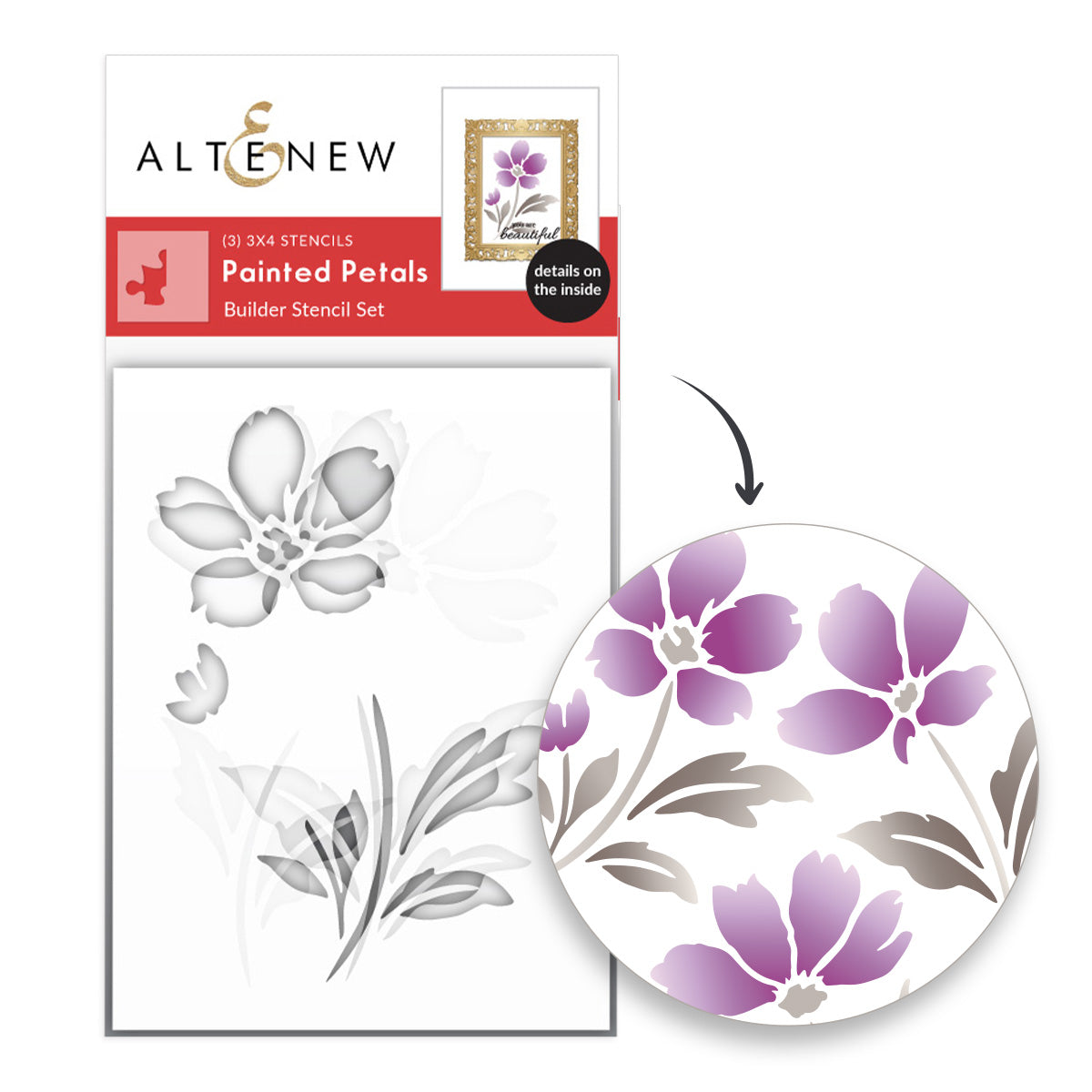 Altenew Painted Petals Stencil Set (3 in 1) - ALT11553