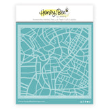 Honey Bee Road Map - Background 6x6" Stencil