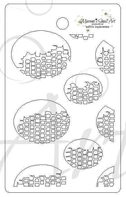 Maremi's Tag Stencil 'OVAL WINDOWS'