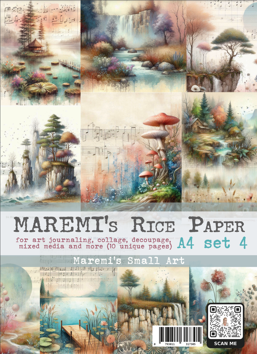 Maremi's Small Art Rice Paper set 4 A4