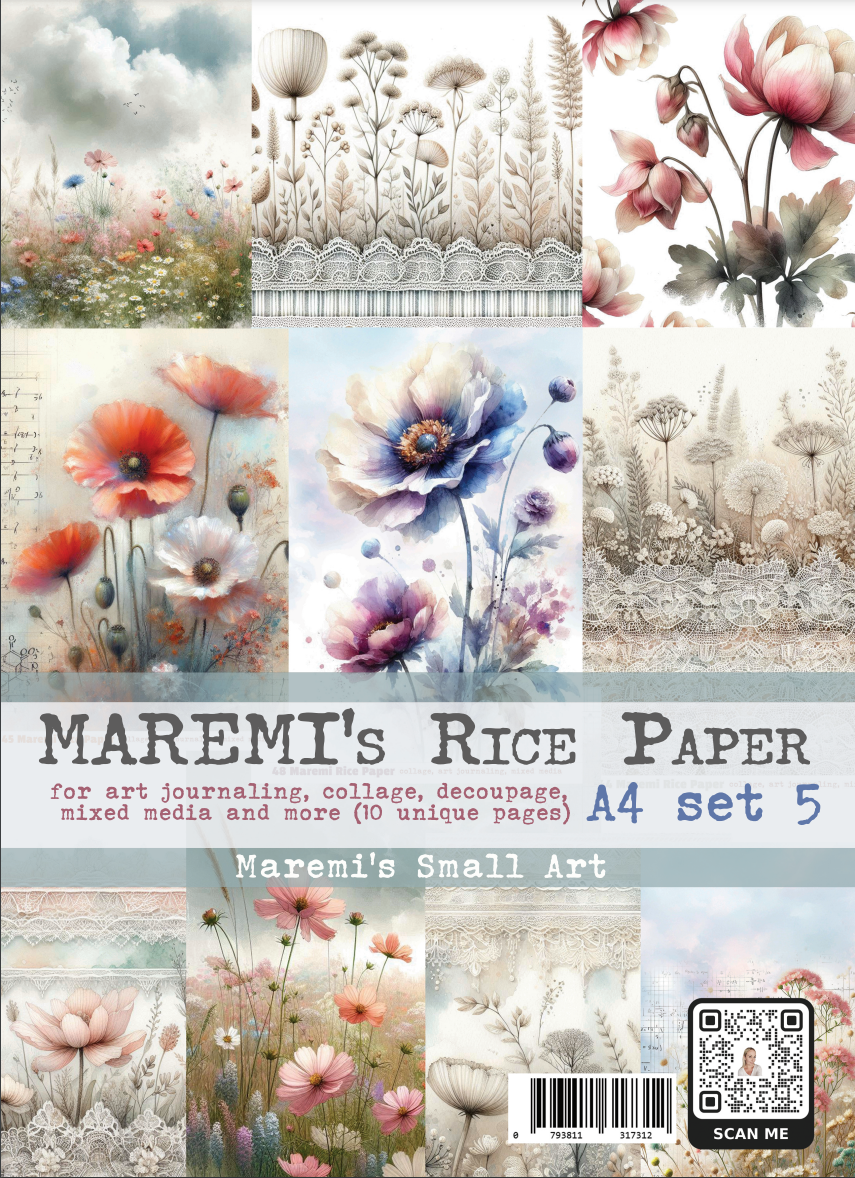 Maremi's Small Art Rice Paper set 5 A4
