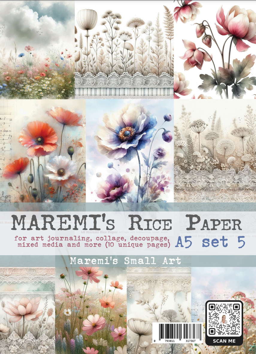 Maremi's Small Art Rice Paper set 5 A5