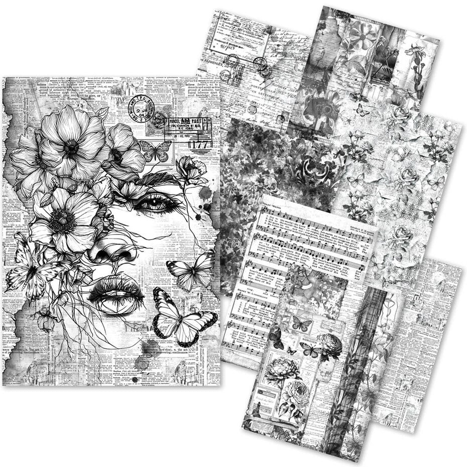 Ciao Bella Meaningful Memories Craftmix Mixed A5 Paper Pack (8pcs) (MC005)