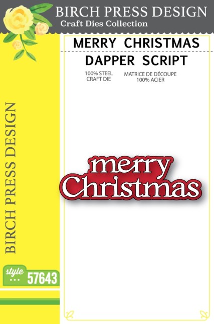 Birch Press Design Merry Christmas Dapper Script