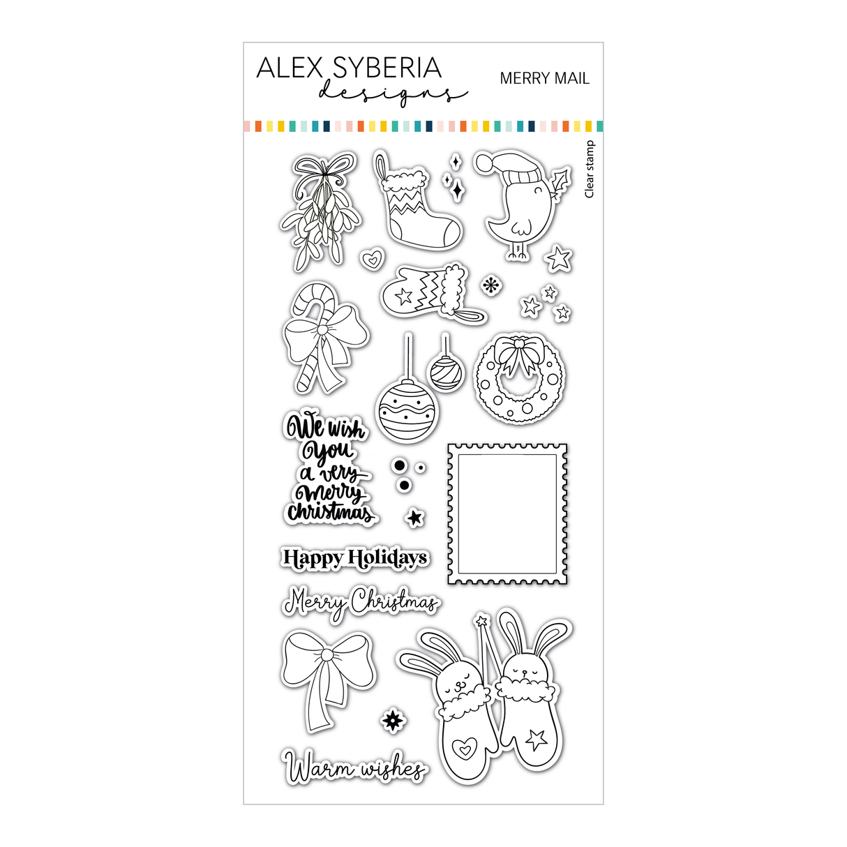 Alex Syberia Designs Merry Mail Stamp Set