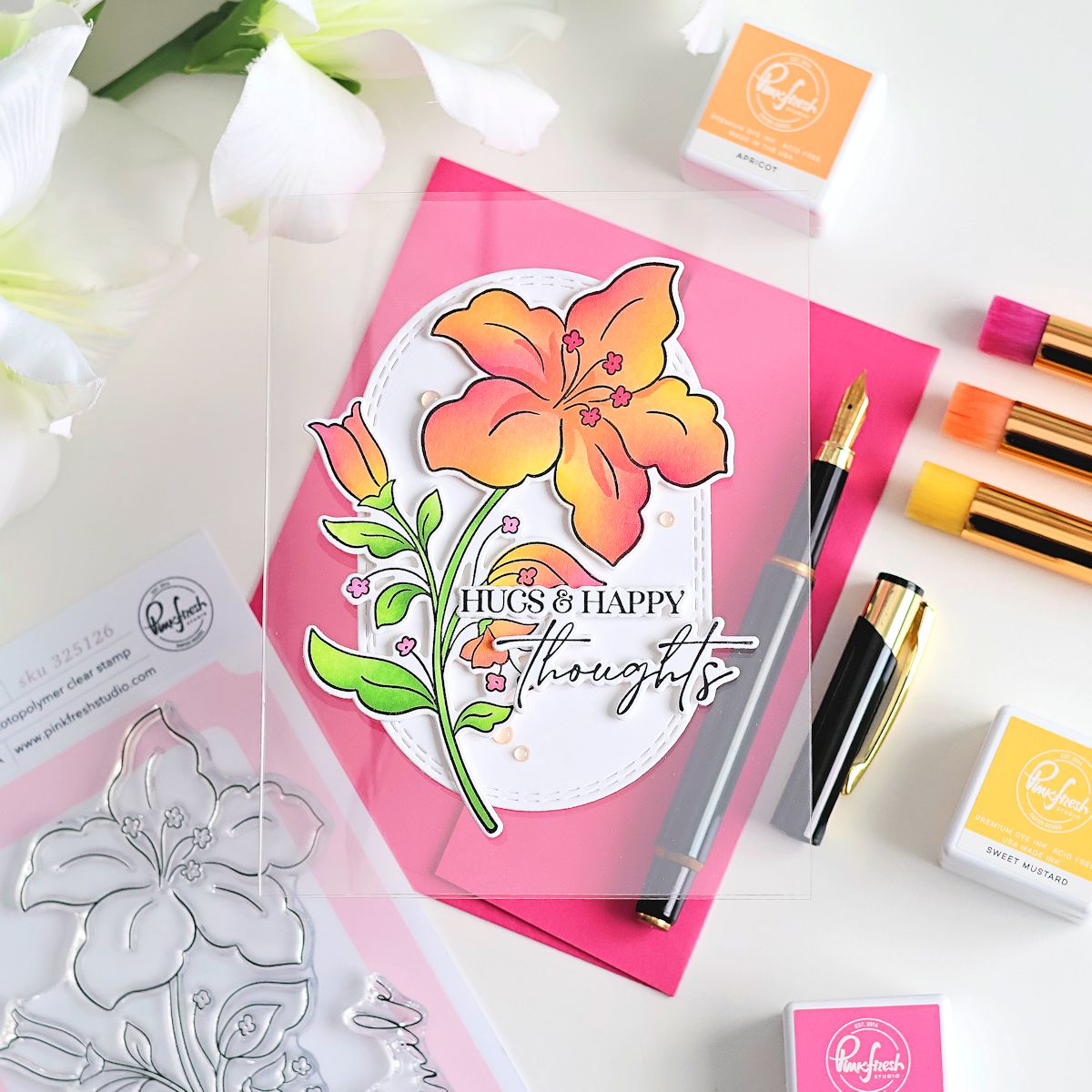 Pinkfresh Studio Bloom & Buds Stamp / Die / Stencil Bundle