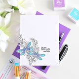 Pinkfresh Studio Dragonfly Dreams stencil stamp and die