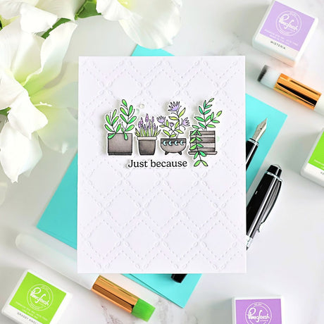 Pinkfresh Studio Flower Market stencil & Die Bundle