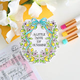 Pinkfresh Studio Lemon Blossom Crest Stamp / die/ Stencil Bundle
