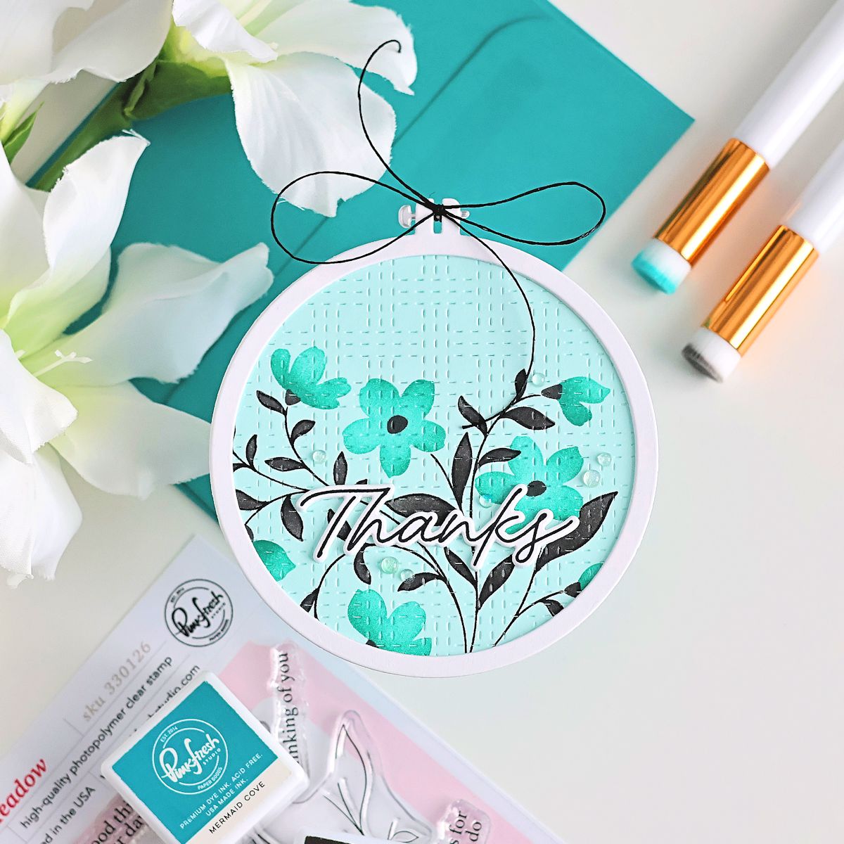 Pinkfresh Studio Soft Meadow Stamp/ Stencil Bundle