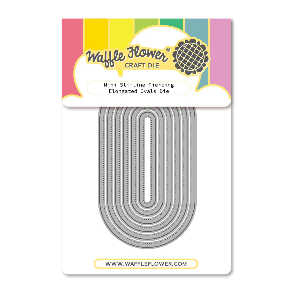 Waffle Flower Mini Slimline Piercing Elongated Ovals Die - 422508