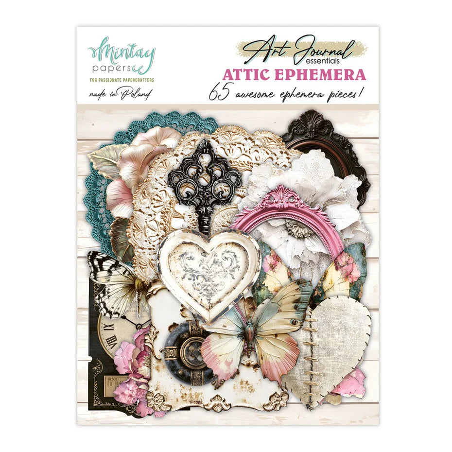 Mintay Art Journal Ephemera Pack Attic (65pcs)