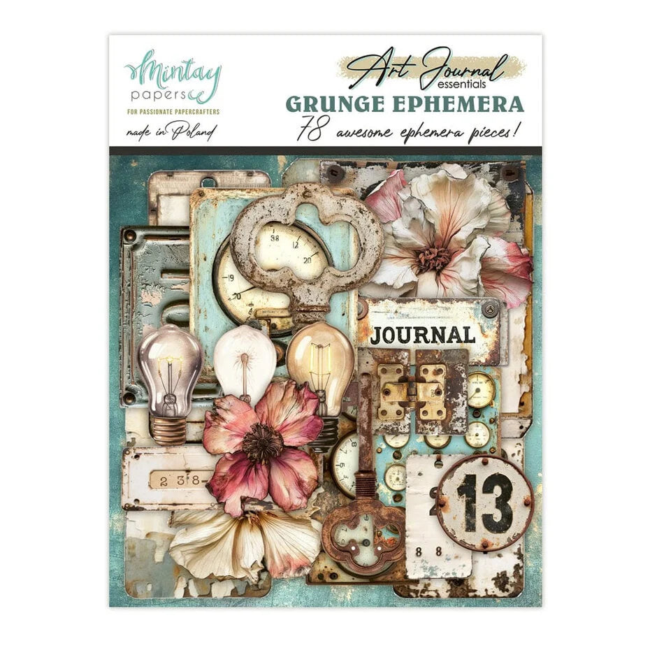 Mintay Art Journal Ephemera Pack Grunge (78pcs) (MT-ART-C04)