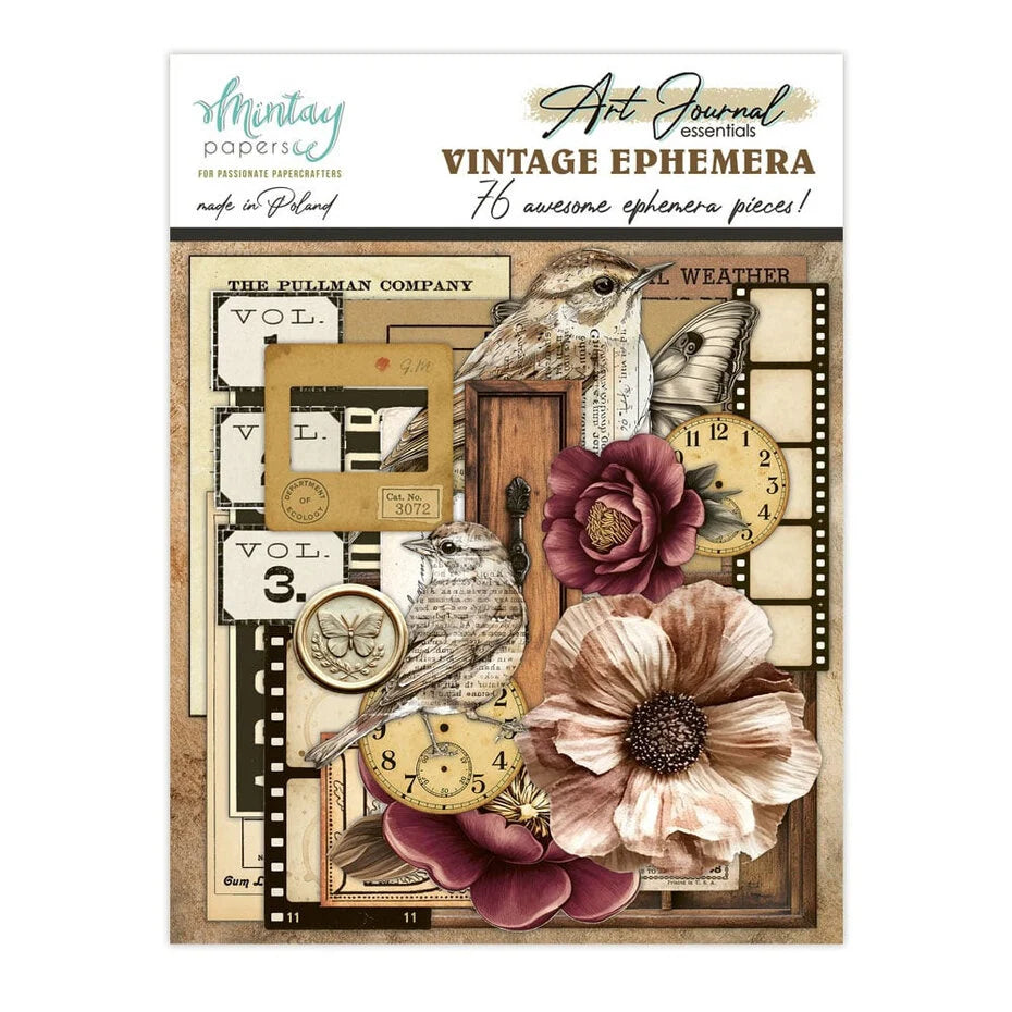 Mintay Art Journal Ephemera Pack Vintage (76pcs) (MT-ART-C03)