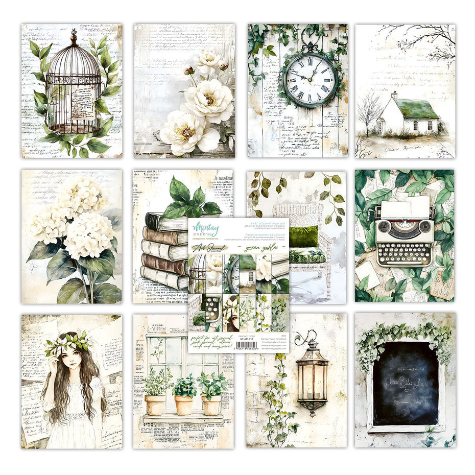 Mintay Art Journal Paper Pad 6x8 Inch Green Gables - MT-ART-P10