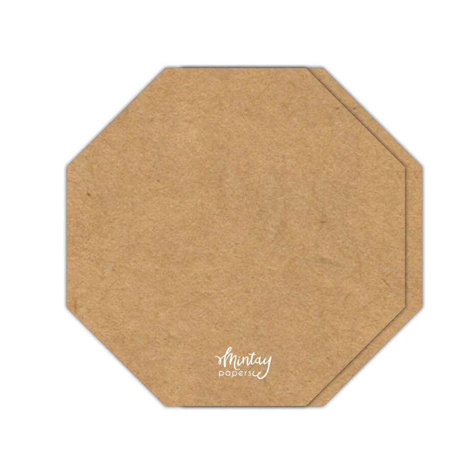 Mintay Basic Octagon Card Base Kraft (5pcs) (MT-BASIC-C68)