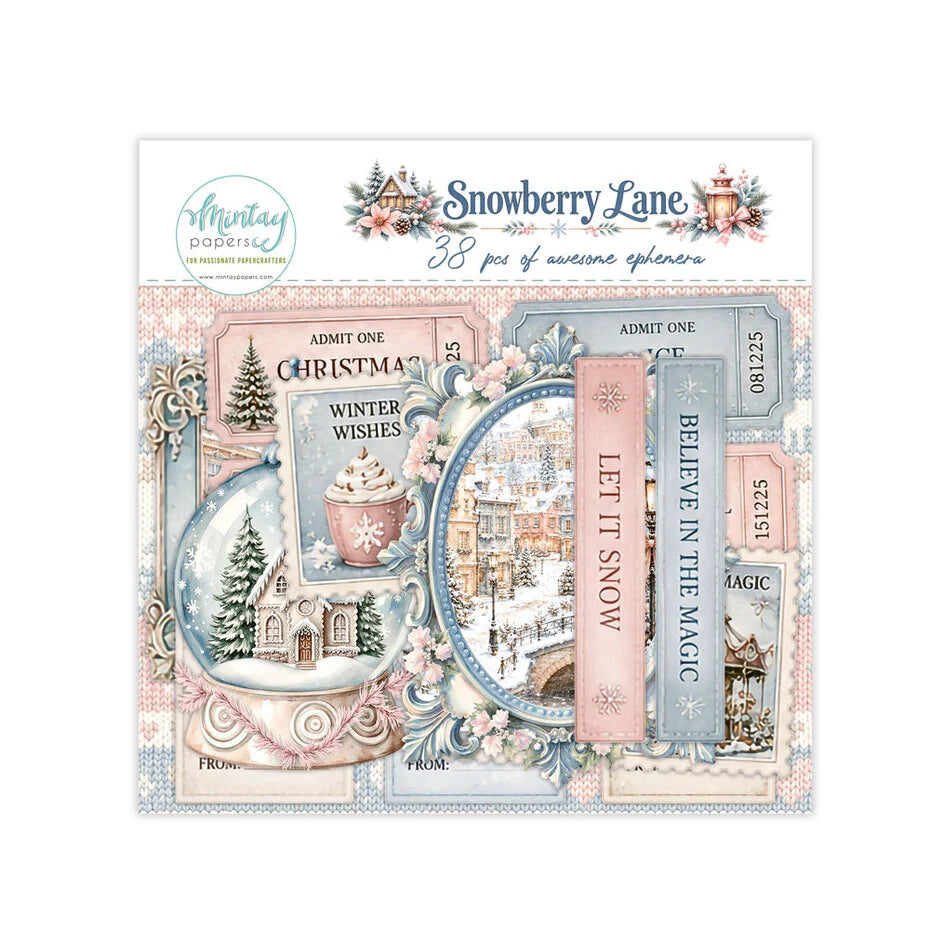 Mintay Snowberry Lane Paper Ephemera (38pcs)