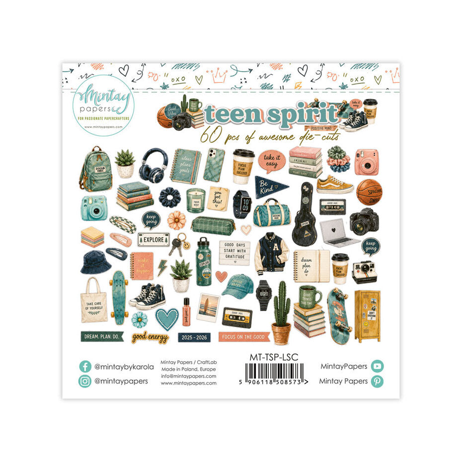 Mintay Teen Spirit Paper Die-Cuts (60pcs) - MT-TSP-LSC
